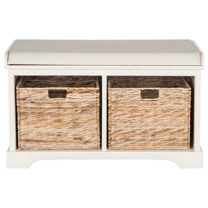 Freddy Wicker Storage Bench | Safavieh - AMH5736