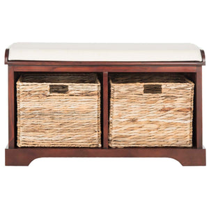 Freddy Wicker Storage Bench | Safavieh - AMH5736
