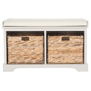 Freddy Wicker Storage Bench | Safavieh - AMH5736