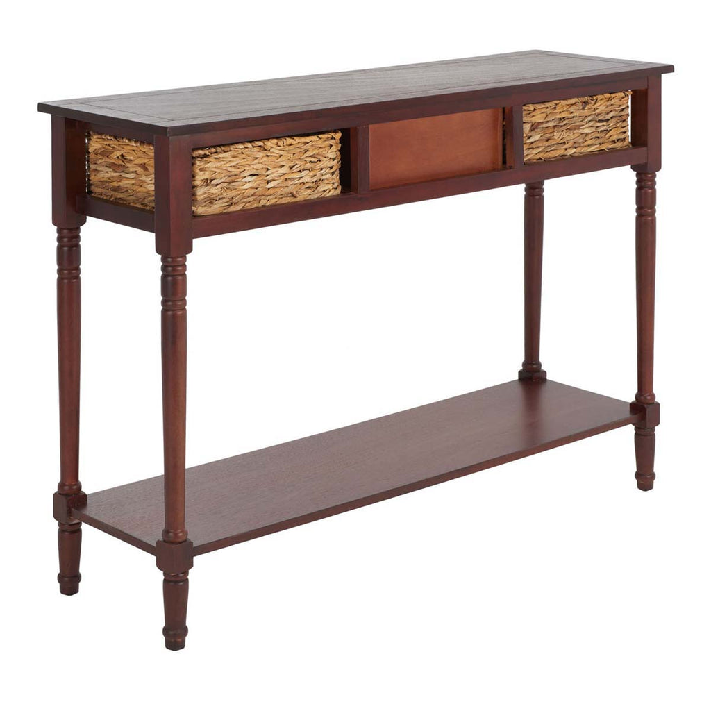 Safavieh Christa Console Table With Storage - Cherry