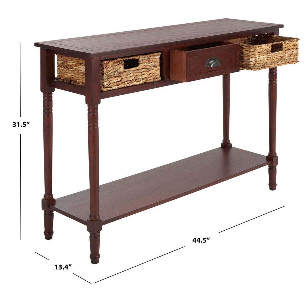 Safavieh Christa Console Table With Storage - Cherry