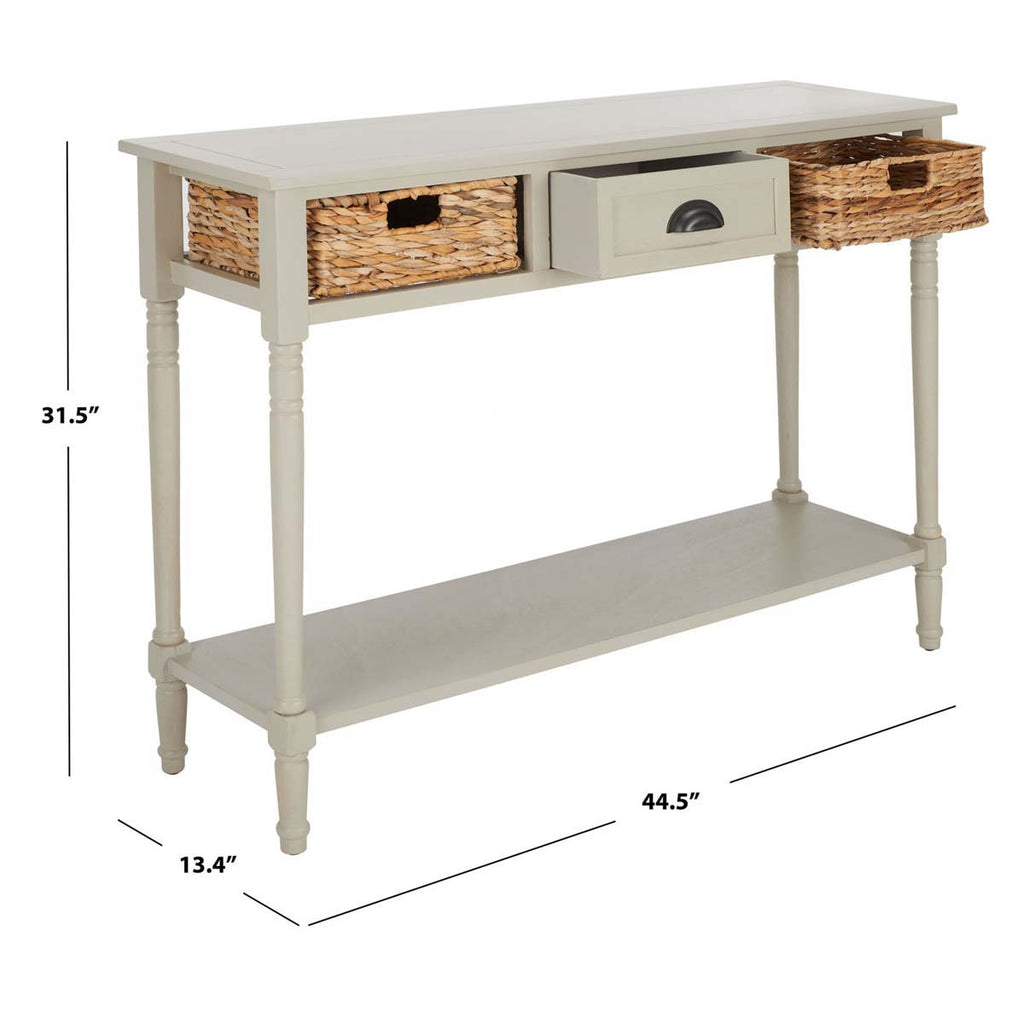 Safavieh Christa Console Table With Storage - Vintage Grey