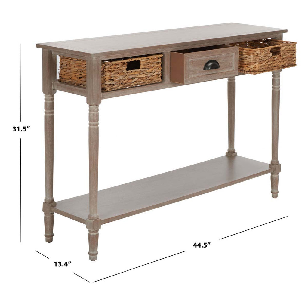 Safavieh Christa Console Table With Storage - Vintage White