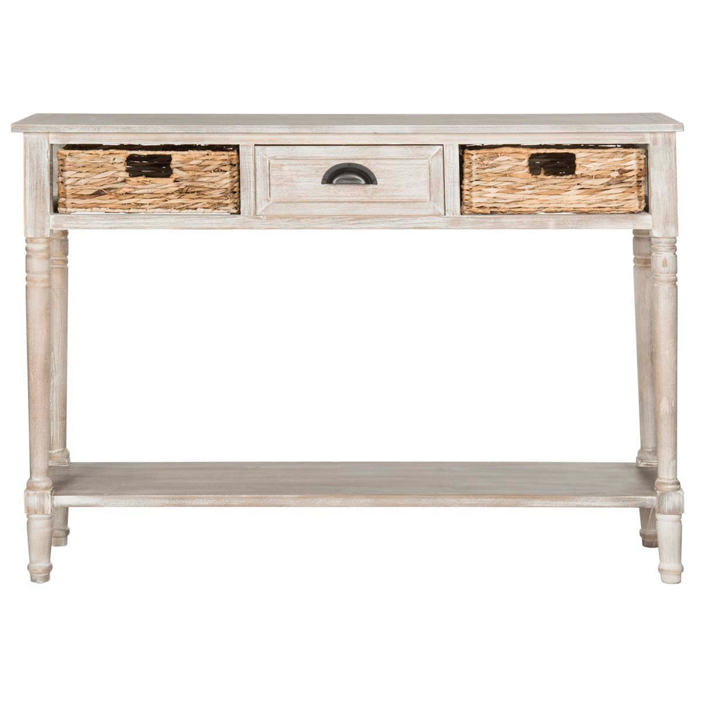 Safavieh Christa Console Table With Storage - Vintage White