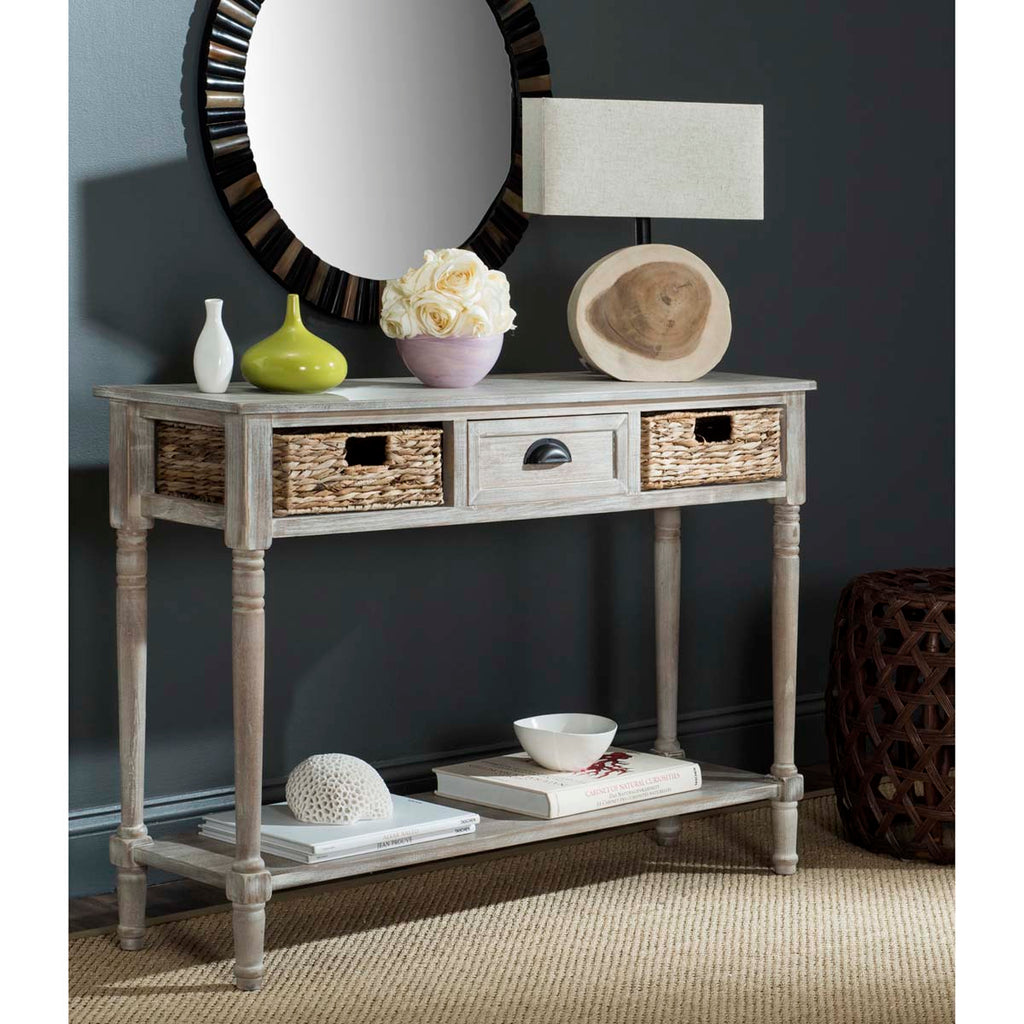 Safavieh Christa Console Table With Storage - Vintage White
