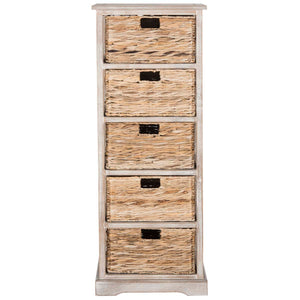 Vedette 5 Wicker Basket Storage Tower | Safavieh - AMH5739