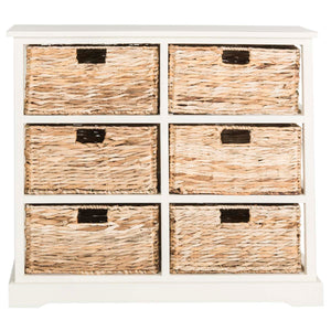 Keenan 6 Wicker Basket Storage Chest | Safavieh - AMH5740