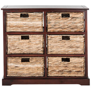 Keenan 6 Wicker Basket Storage Chest | Safavieh - AMH5740