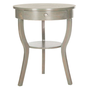 Kendra Round Pedestal End Table W/ Drawer | Safavieh - AMH6620
