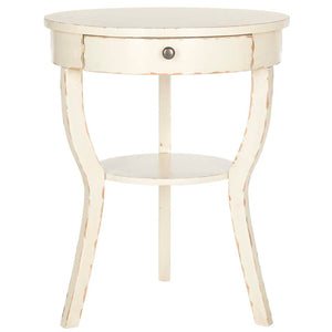 Kendra Round Pedestal End Table W/ Drawer | Safavieh - AMH6620