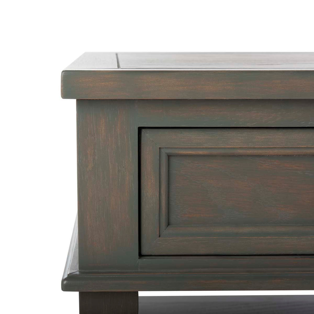 Safavieh Manelin Coffee Table With Storage Drawers - Ash Grey