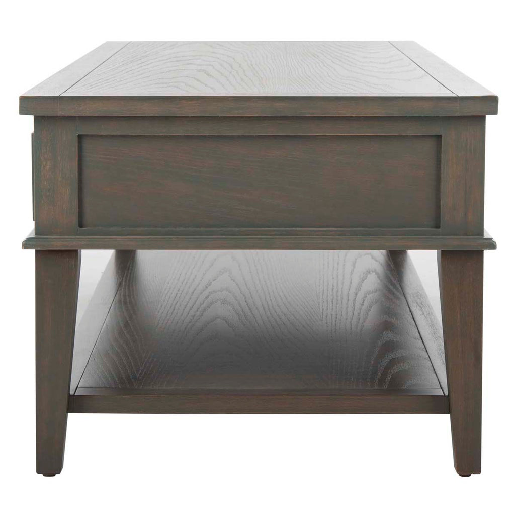 Safavieh Manelin Coffee Table With Storage Drawers - Ash Grey