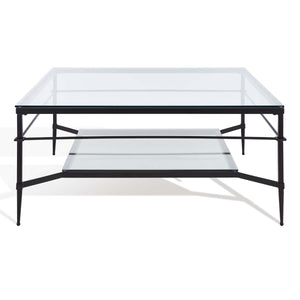Safavieh Couture Mieka Glass Cocktail Table - Black