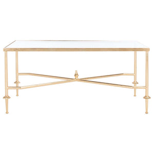 Safavieh Couture Devi Gold Leaf Coffee Table - Gold