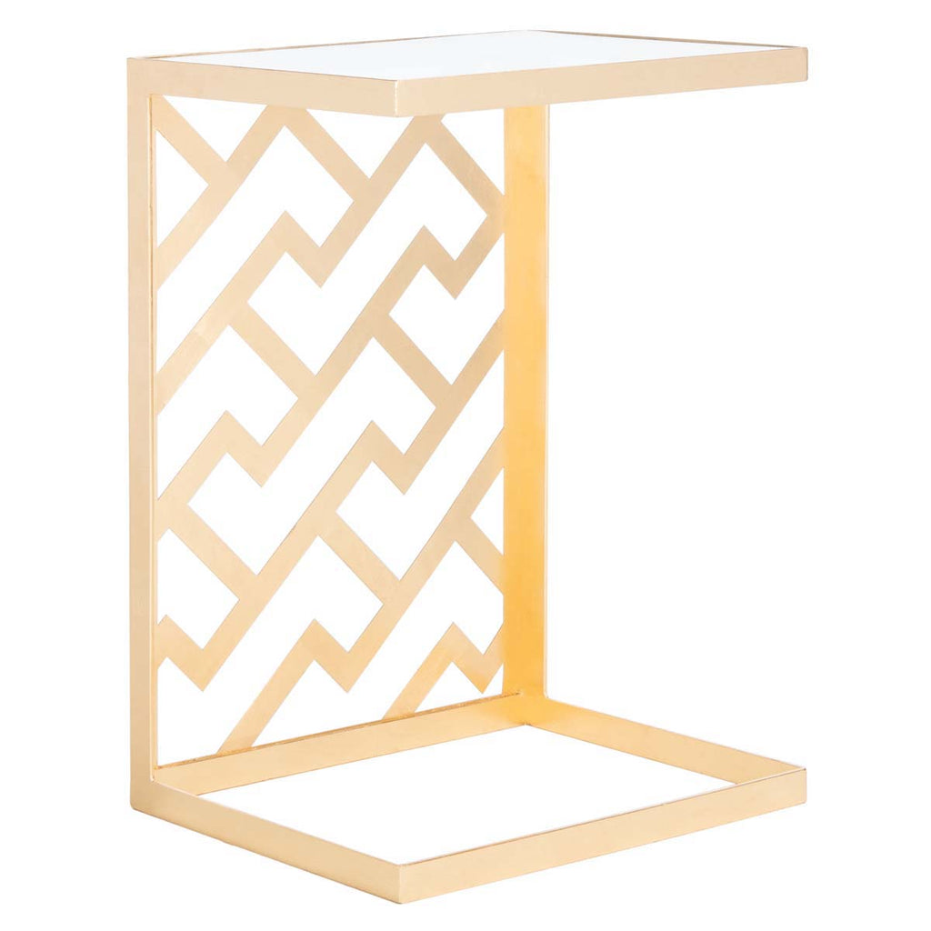 Safavieh Couture Ozzie Gold Leaf C-Table - Gold