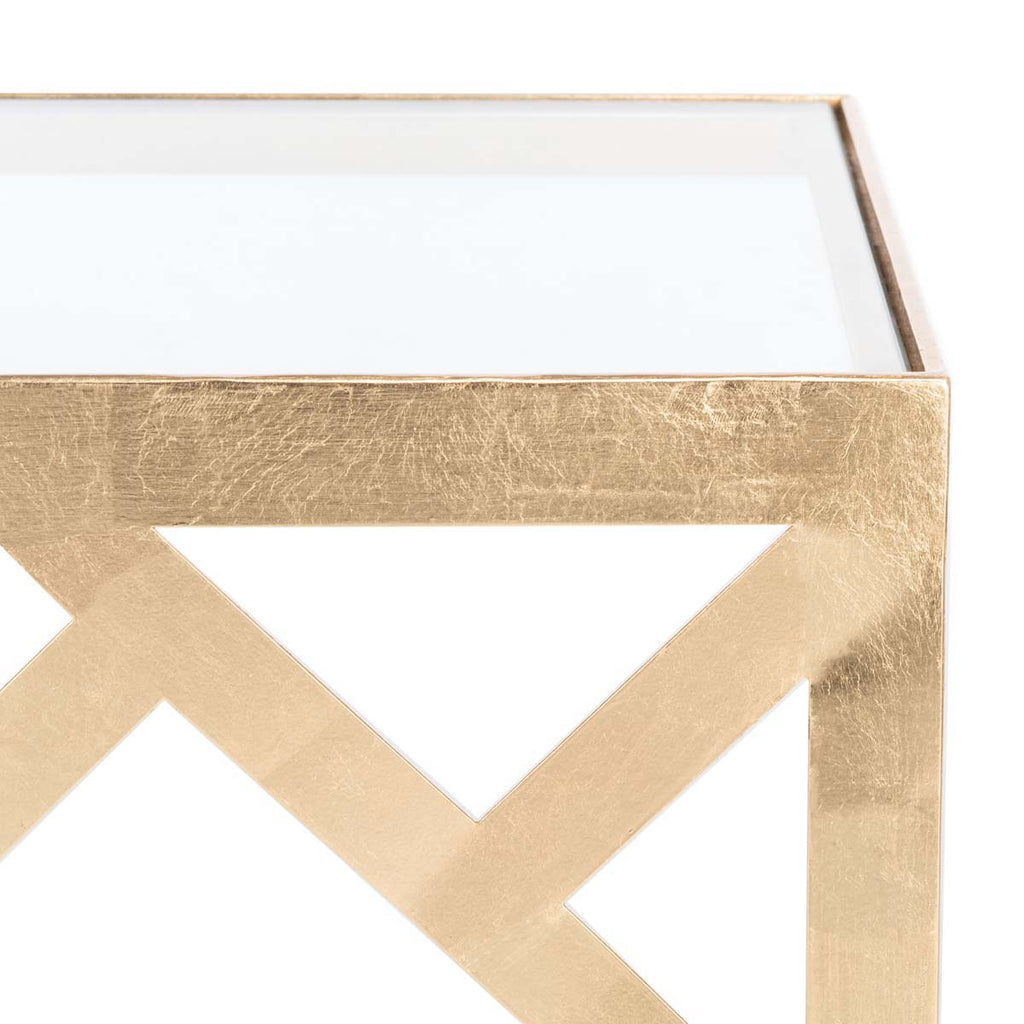 Safavieh Couture Ozzie Gold Leaf C-Table - Gold