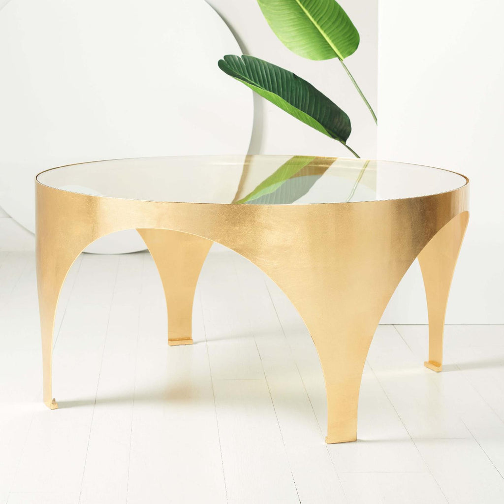 Safavieh Couture Lillia Gold Leaf Coffee Table - Gold