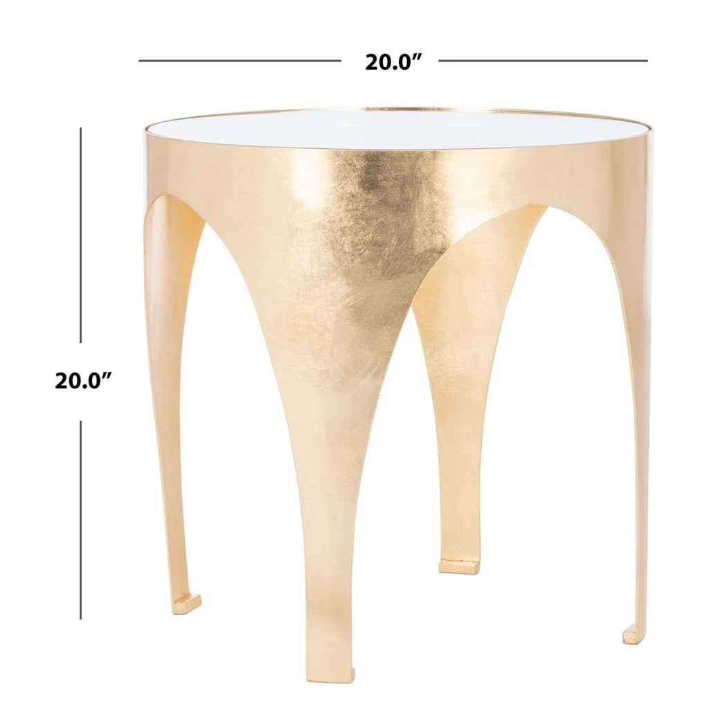 Safavieh Couture Lillia Gold Leaf Accent Table - Gold