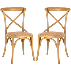Safavieh Franklin 18''H X Back Farmhouse Chair (Set Of 2)-Oak
