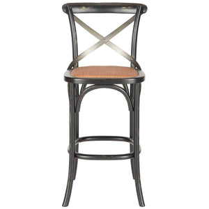 Eleanor X Back Bar Stool - Black | Safavieh - AMH9503B