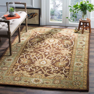 Safavieh Antiquity Rug Collection AT249D - Chocolate / Blue