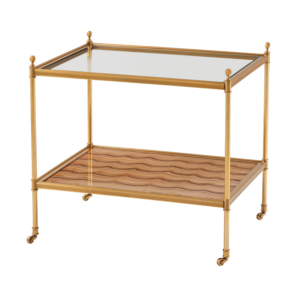 Evie Two Tiered Brass Side Table | Theodore Alexander - AXH50008