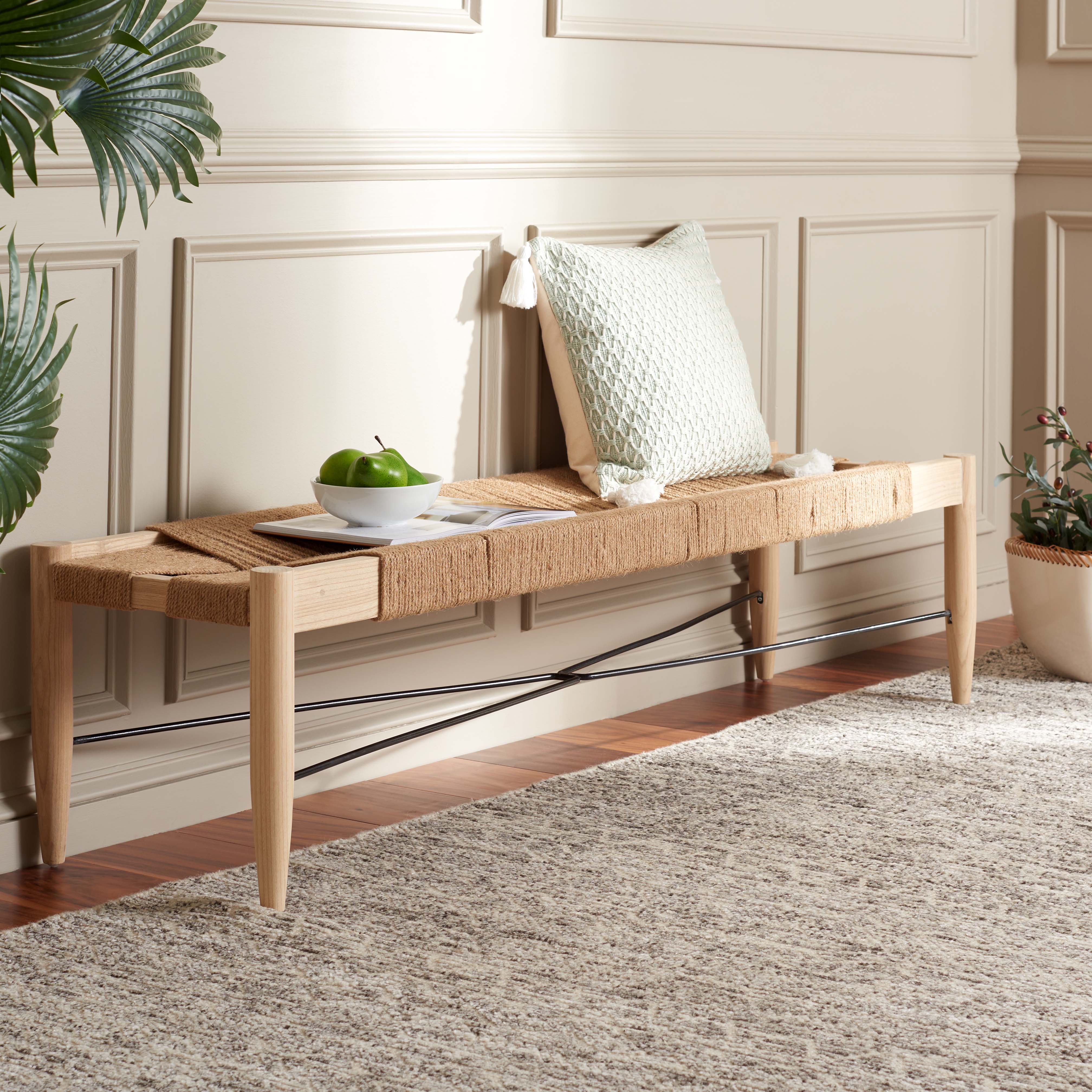 Arcana Jute Bench Safavieh BCH1002 - Main Image