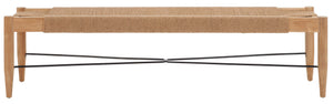 Safavieh Arcana Jute Bench, Natural  / Natural / Black