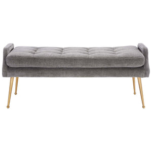 Safavieh Everdeen Bench - Charcoal / Gold