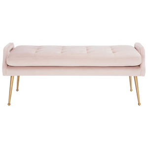 Safavieh Everdeen Bench - Pink / Gold