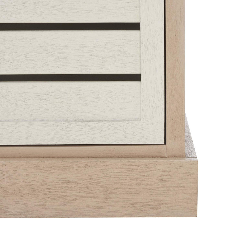 Safavieh Briar 3 Drawer Cushion Bench - Sand / Distressed White