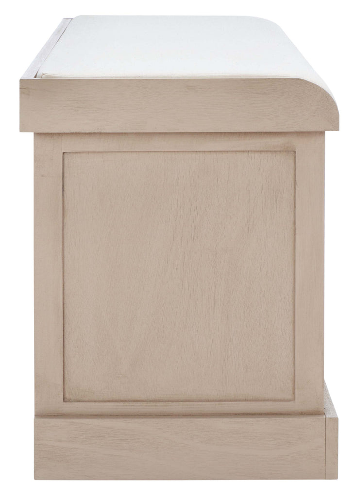 Safavieh Briar 3 Drawer Cushion Bench - Sand / Distressed White
