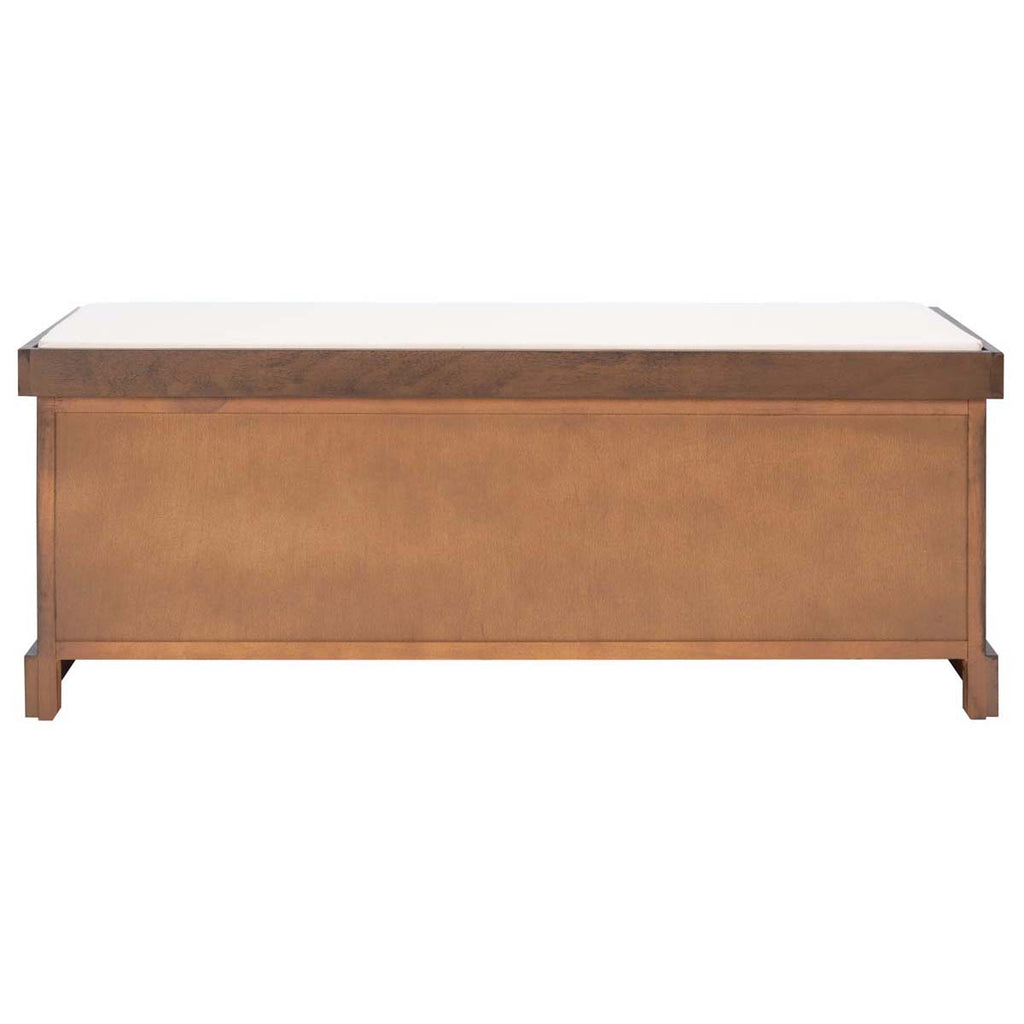 Safavieh Landers 3 Drawer/Cushion Storage Bench-Brown