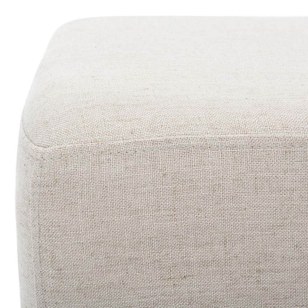 Safavieh Elise Rectangular Bench - Light Grey Linen/Black