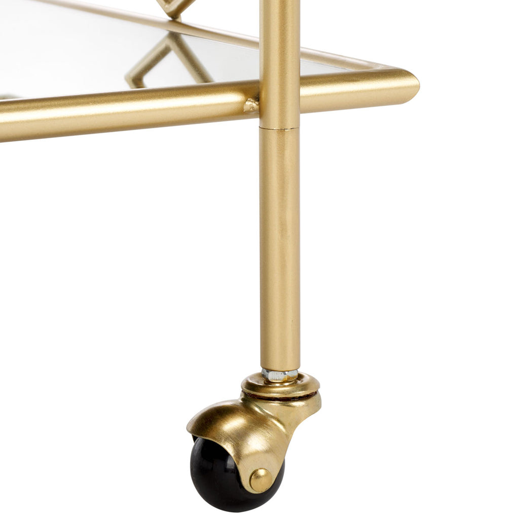 Safavieh Elspeth 2 Tier Bar Cart - Gold / Mirror