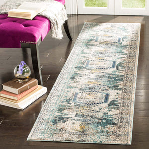 Safavieh Baldwin Rug Collection BDN128C - Ivory / Teal