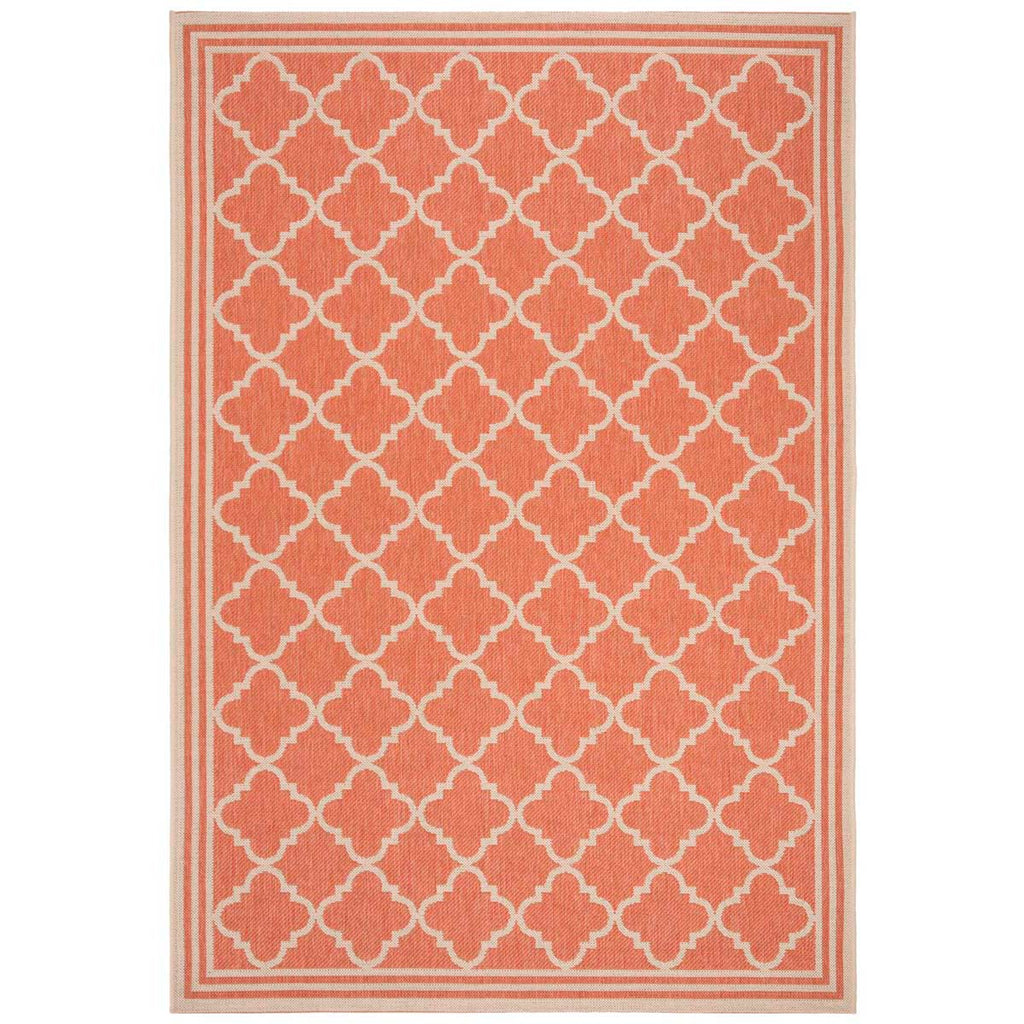 Safavieh Beach House Rug Collection: BHS121P - Rust / Creme