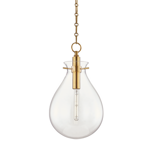 Hudson Valley Lighting 1 Light Medium Pendant - Aged Brass