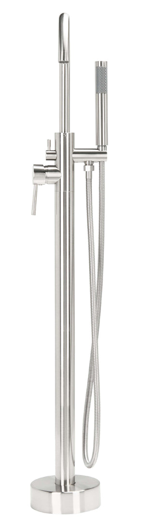 Safavieh Capri Single Handle Above Ground Floor Mount Nickel Shower System - Brushed Nickel