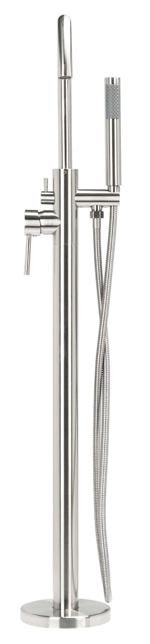 Safavieh Capri Single Handle Below Ground Floor Mount Nickel Shower System - Brushed Nickel