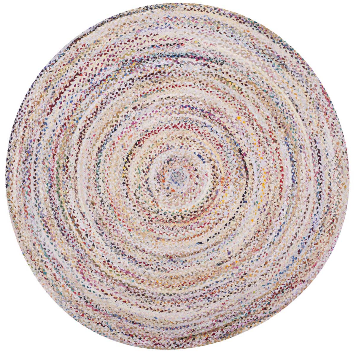 Braided Rug Collection - Ivory / Multi | Safavieh - BRD210B
