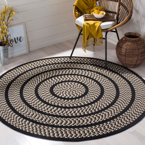 Safavieh Braided Rug Collection BRD401C - Ivory / Black
