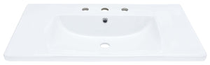 Safavieh Levin Bathroom Drop-In Sink With Three Holes 32In  - White