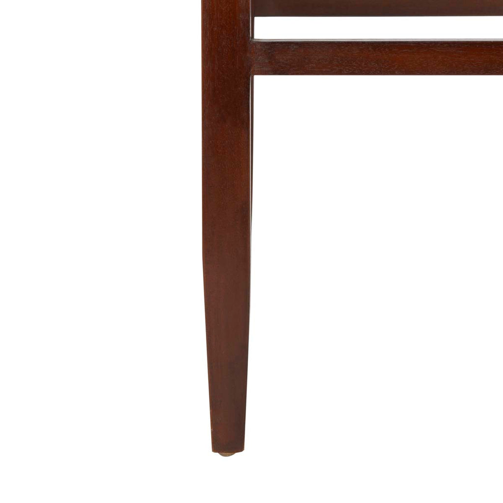 Safavieh Paxton Woven Leather Counter Stool - Cognac/Walnut Finish