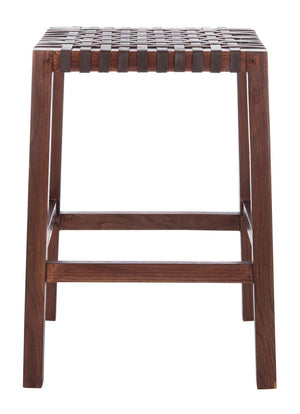 Safavieh Capri Counter Stool - Brown/Brown Leather