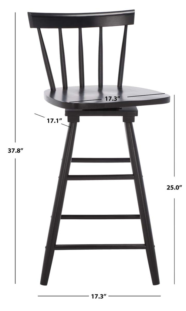 Safavieh Tage Swivel Counter Stool - Black