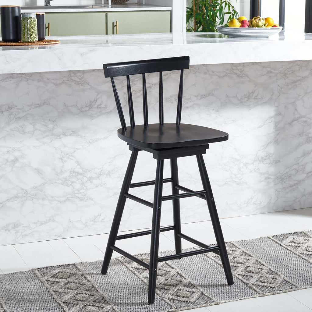 Safavieh Tage Swivel Counter Stool - Black