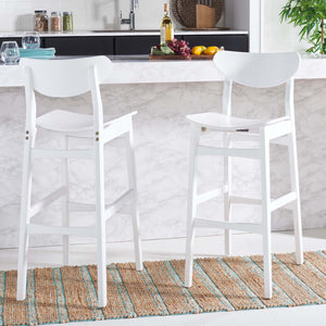 Safavieh Thaxton Bar Stool - White (Set of 2)