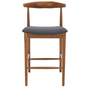 Safavieh Lionel Retro Counter Stool - Walnut / Dark Grey