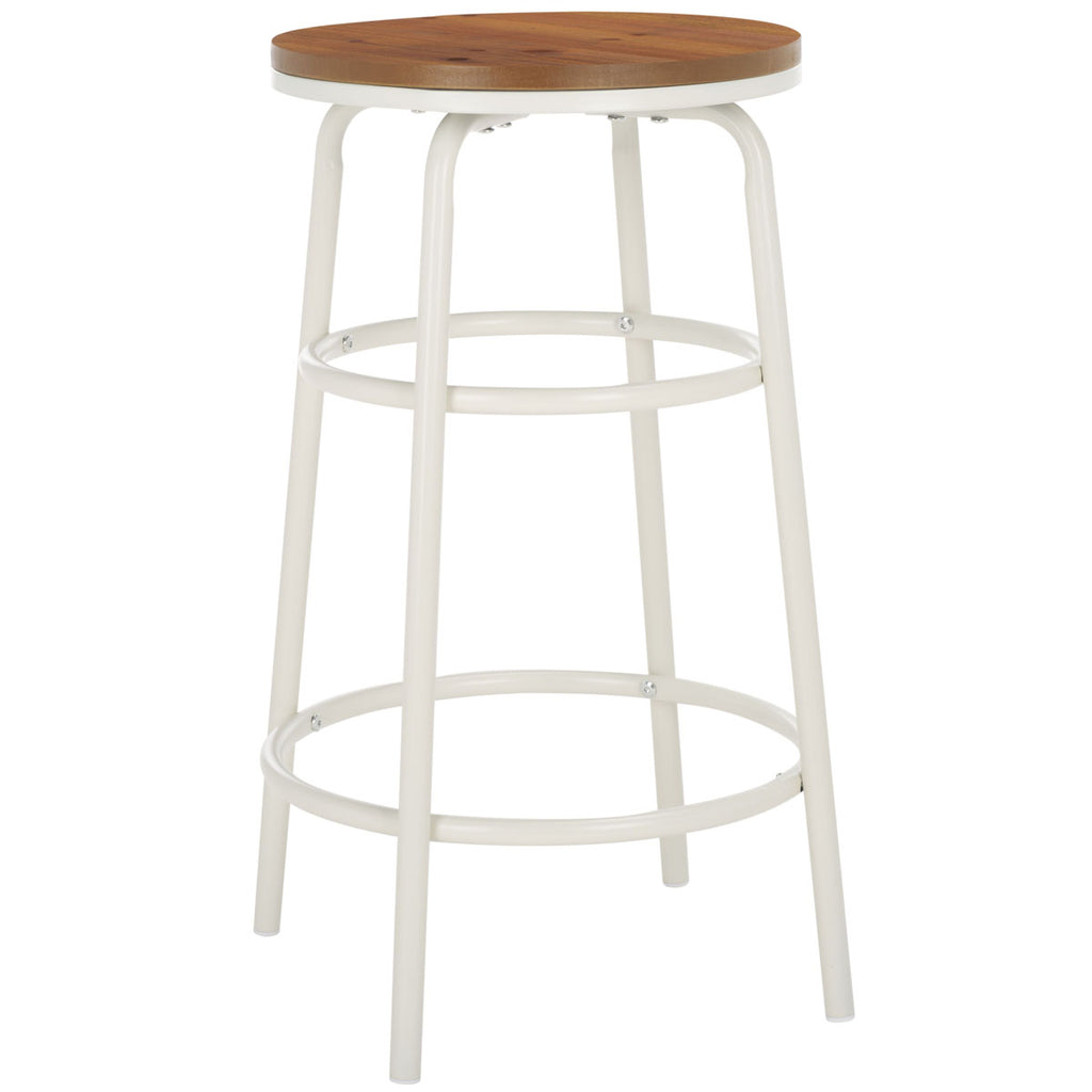 Safavieh Ford Counter Stool - Natural Brown / White
